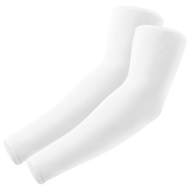 Aprilswan Arm Sleeves, UV Sun Protection Compression Cooling for Men/Women White