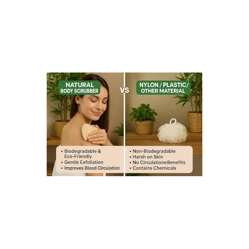 Generic MIMPER - Juego de 4 esponjas exfoliantes corporales de
