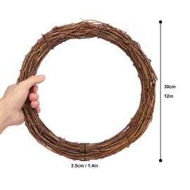 Geytetqi 6 PCS 12 Inch Natural Grapevine Wreaths, Beautiful Vine Branch Wreath for DIY Crafts and Christmas Decorations, Ideal for Outdoor and Indoor Use