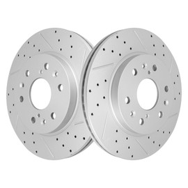 Front Drilled Slotted Brake Disc Rotors Fit for Chevy Silverado 1500, Sierra 1500 2005-2019, Tahoe, Suburban 1500, Express 1500, Avalanche, Yukon XL, Escalade, Replacement 12.99inch(330mm) Rotor