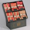 Red and Gold Ribbon Box 36 Piece Set 1.5" x