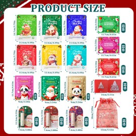 Christmas Skin Care Set, Christmas Face Masks, Children, Christmas Lip Balm, Eye Mask, Lip Mask, Cloth Mask, Christmas, Teenager Girls, Christmas Gifts, Pack of 36