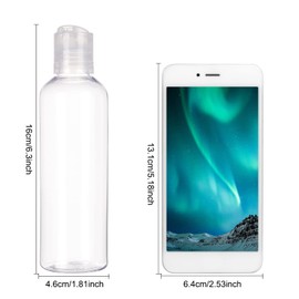 BENECREAT - Paquete de 8 botellas de plástico PET transparentes recargables con tapa de disco de prensa para champú, lociones, cremas y champú, 6.7 onzas