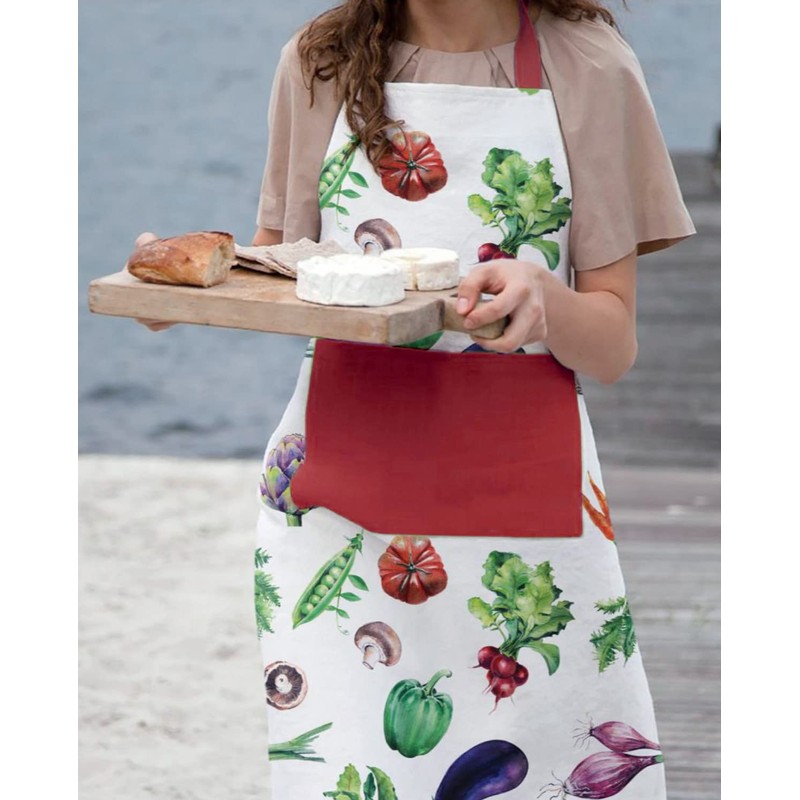 Lashuma Vegetable Kitchen Apron Colourful Bib Apron for Men and