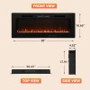 Fireplace 36" Electric Fireplace Recessed/Wall Mounted, 12 Colors, Touch &
