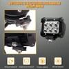 NHOPEEW 2PCS 4" 1800LM LED Work Light Bar Spot Pods
