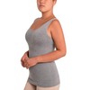 Skinnygirl Women's Seamless Camisole, 3-Pack (Black, White & Lt. Heather,