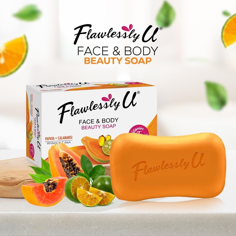 Flawlessly U Papaya & Calamansi Face & Body Beauty Soap