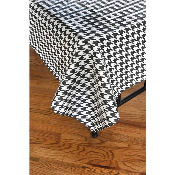 Houndstooth Plastic lined paper Table Cover 140cm x 270cm
