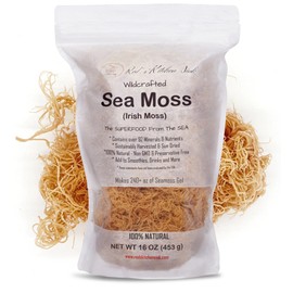 Irish Sea Moss | Seamoss | 1 Pound | Wildcrafted - 100% Natural, Makes 240+ oz of Sea Moss Gel, from St. Lucia - 16oz