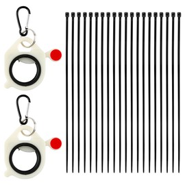 Lotsdonxia 2pcs Glow-in-The-Dark Cable Ties Organizer with 20 Ties – Reusable & Portable Zip Ties Convenient Storage for DIY & Home Improvement