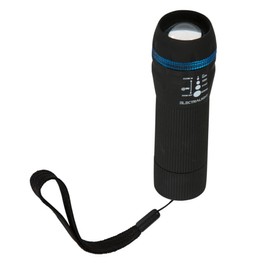 ELECTRALIGHT 65217 Blue Spot 1 W LED Rubberised Zoom Barrel Torch - Black