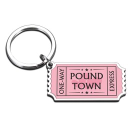 Lucullan Lepole Gag Gifts Funny Pound Town Keychain,Funny Gifts for Boyfriend,Gag Gifts for Women Men,Christmas Stocking Stuffers for Adults,Anniversary Valentines Day Gifts for Him,Boyfriend Gifts