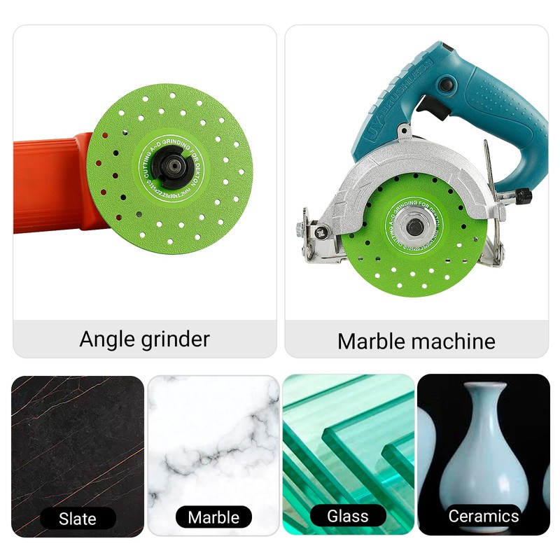 LOZLIN 3PCS 115MM Vacuum Brazed Ultra-Thin Multi-Pore Flat Abrasive Sheet