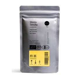 Shinto - 80g Organic Sencha Tea High Grade - JAS Certified Green Tea from 1st Harvest (Ichibancha) - Sencha Green Tea Organic Made with Jikagise Technology - Green Tea Loose by Direct Import from