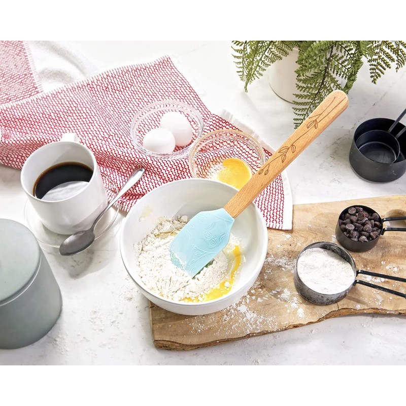 Talisman Designs Silicone Spatula & Laser Etched Beechwood Handle |