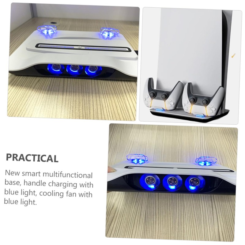 OSALADI Multi-Functional Cooling Stand Dual Charging Dock and Led Light