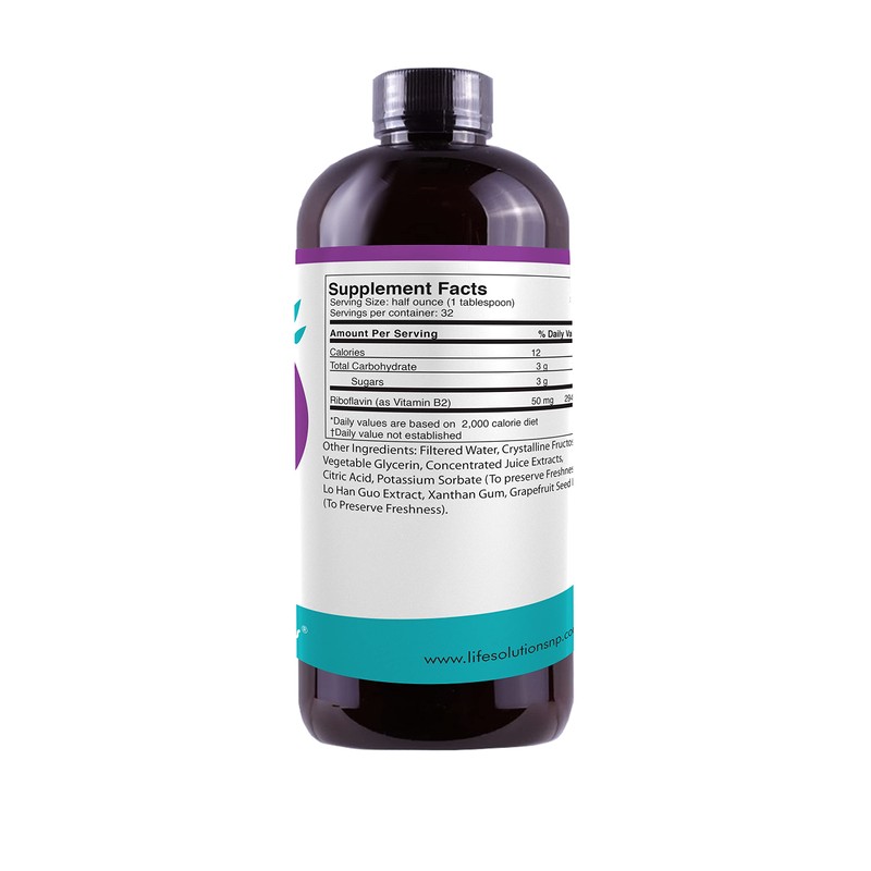 Life Solutions Vitamin B2 - Liquid Dietary Supplement with 50mg