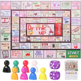 COZZIYCUL Interactive Drinking Board Games for Adults Included Instructions Funny Party Drinking Games for Game Night, Picnic, Birthday, 2-8 Players, Age 21+