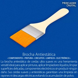 Mercader Digital Brocha Suave Antiestática Limpieza Teclado Pc Celular