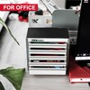 P.I.T. Mini White Tool Box, Portable 5-Drawer Micro Roll Cab