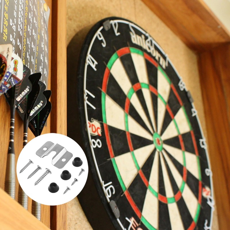 2 Sets Dartboard Hanging Bracket Dartboard Hanging Screws Wall Mounting