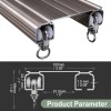 ZSHINE Curtain Rail Track Ceiling or Wall Mounting Heavy-Duty Curtain