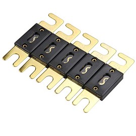 ZOOKTO 40 Amp ANL Blade Fuse Gold Plated Compatible with 12V & 24V Systems for Audio Marine Vehicle Video System (Pack of 5)