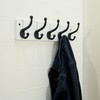 WEBI Rustic Coat Rack Wall Mount,5 Cast Iron Coat Hooks