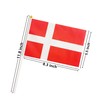 50 Pack Denmark Danish on Stick Flags,Small Mini Hand Held