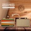 TRENBADER Retro Bluetooth Speaker, Wireless Speaker Walnut Wooden Am/Fm Radio