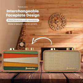 TRENBADER Retro Bluetooth Speaker, Wireless Speaker Walnut Wooden Am/Fm Radio with Bluetooth Connection, Electronic for Home, Vintage Birthday Gift for Dad, (Wood)