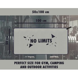 TheIronBrand ® Microfibre Towel - No Limits | 3 Designs | 50 x 100 cm | Quick Drying Towel, Ultra Light and Compact | Ideal Towel for Gym, Travel, Sports, Hiking, Yoga