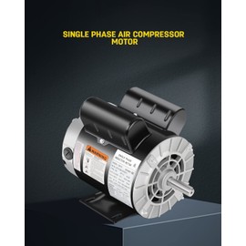 1.5 HP Air Compressor Motor, 3450 RPM Single Phase Motor, Electric Motor, 56 Frame 5/8" Keyed Shaft 115/230V, Duty-Continuous CCW Rotation, 1.88" Shaft Length for Air Compressors