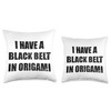 Black Belt In Origami Funny Martial Arts Karate Graphic Throw
