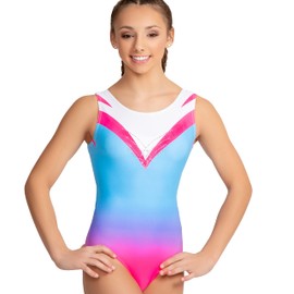 United All Around Girls Gymnastics Leotards, Rose Ombre, Size AL #333
