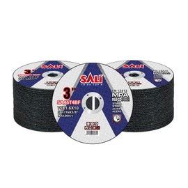 SALI 100 Pack Cut Off Wheels 3 Inch General Purpose Metal Cutting Wheel for 3 In Angle Grinders and Die Grinders- Cutting Disc Aggressive Cutting 3" x 1/16" x 3/8" Operating Up to 25000 RPM and 80 M/S