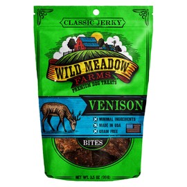 Wild Meadow Farms - Classic Venison Bites - USA Made Soft Jerky Dog Treats