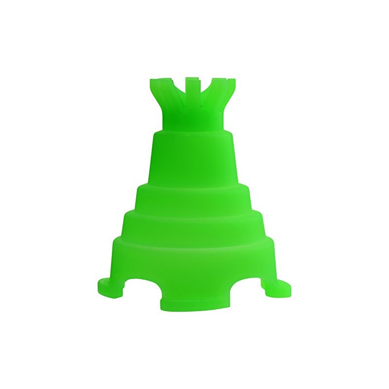 Light T-318 (640) Three Tier Tee, Green x Yellow