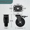 Lygoeege 4 Inch Swivel Caster Wheels with Dual Brake, Up