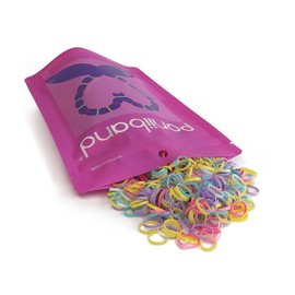 PONIIBAND Premium Hair Elastic Tie Bands Latex-Free (20mm x 2mm x 0.4mm, Pastel Mix) 2,000 pcs