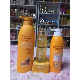Gel corporal 4 en 1 Advance Korean Skin Bright & Clear, loción, crema facial y