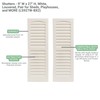 Shed Shutters Louvered 9" W x 27" H for Sheds,
