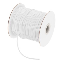 MECCANIXITY Waxed Cord 2mm Waxed Polyester Cord 98 Yard Wax String for Bracelet Making, Necklaces, Beading, Jewelry Making and DIY Crafts(White)