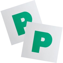 Citystores® 2 Reusable New Driver P Plates Fully Magnetic Backing Plate for New Pass Drivers Easy to Attach and Remove Pack of 2