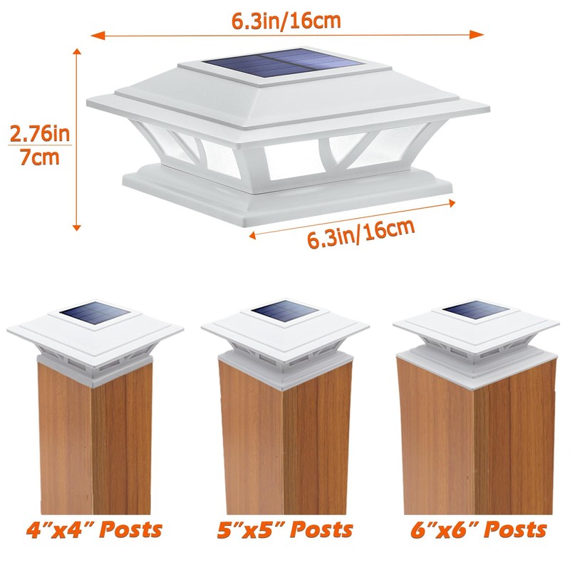 SIEDiNLAR Solar Post Lights Outdoor 2 Modes LED Fence Deck