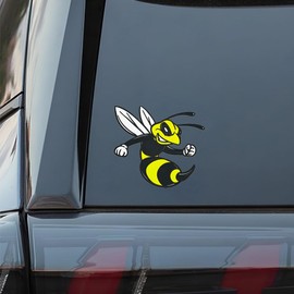 Angry Bee Decals – Waterproof Vinyl Sticker 2-Pack for Car Windows, Bumpers, Laptops, and Cute Animal Fans#B063