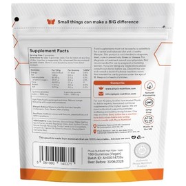 Physis Fibre Gummies 3000mg - High Fibre Supplement | Natural Inulin Soluble Fiber | Chicory Root Digestive System Support | Prebiotics for Gut Health | Vegan Natural Orange 180 x Gummies | 3 Month