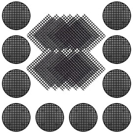 Aurooooa Pot Bottom Net, Set of 20, Round Mesh, Square 3.9 x 3.9 inches (10 x 10 cm), Flower Pot Bottom Net, Mesh Diameter: Approx. 3.0 inches (7.5 cm), Drain Grid, Breathable, Prevents Soil Spills, Corrosion Prevention