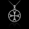 Sideways Crosses Religious Jewelry 925 Sterling Silver Open Design CZ-Accented